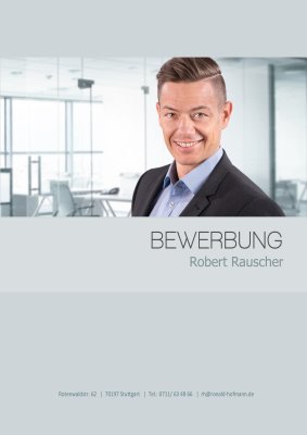 Bewerbungsbild auf Titelseite